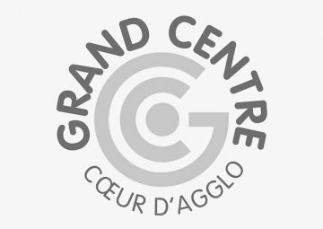 Logo Grand Centre Coeur d'agglo grisé et en noir et blanc