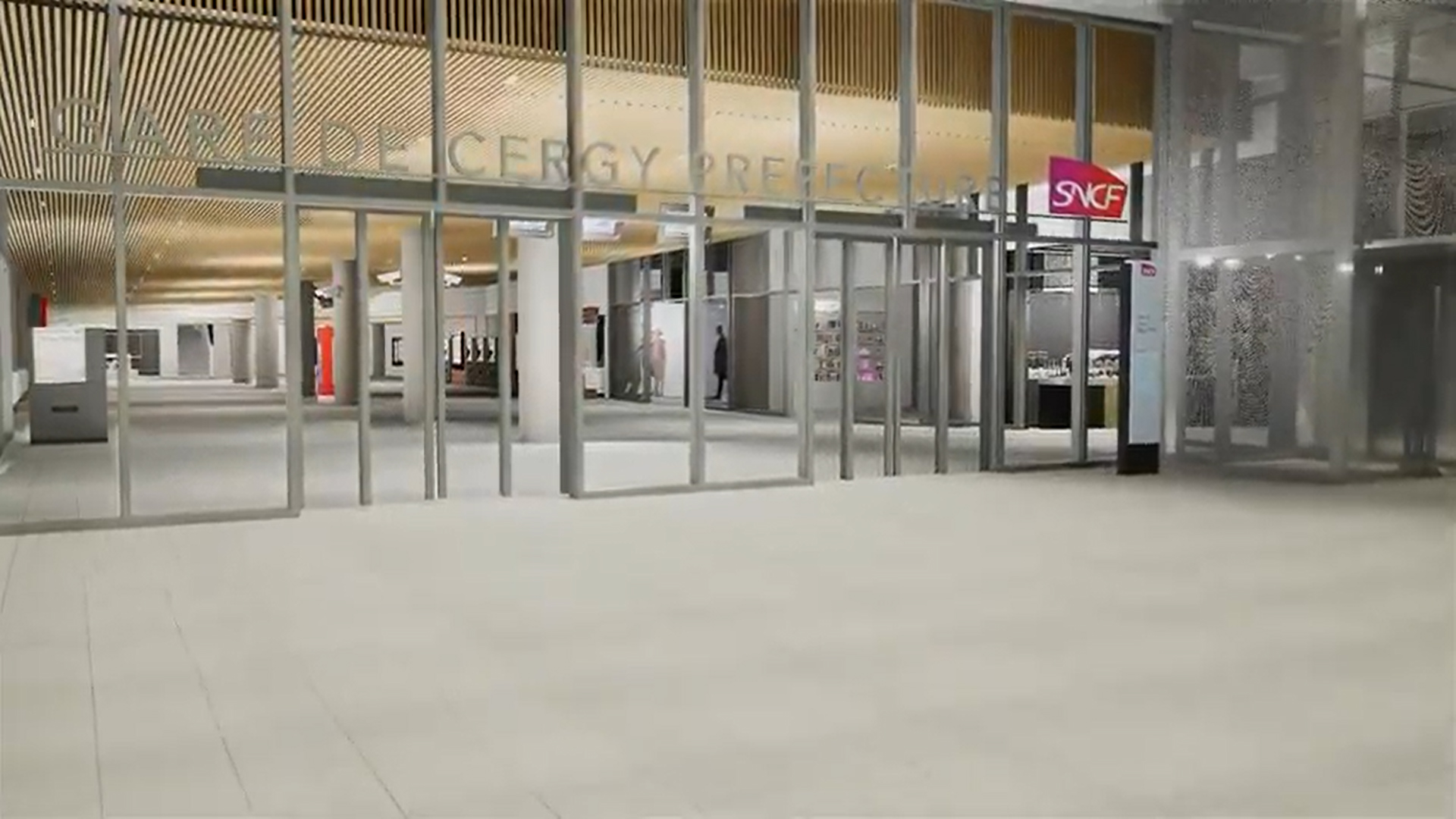Présentation de l’intérieur de la nouvelle gare Cergy-Préfecture