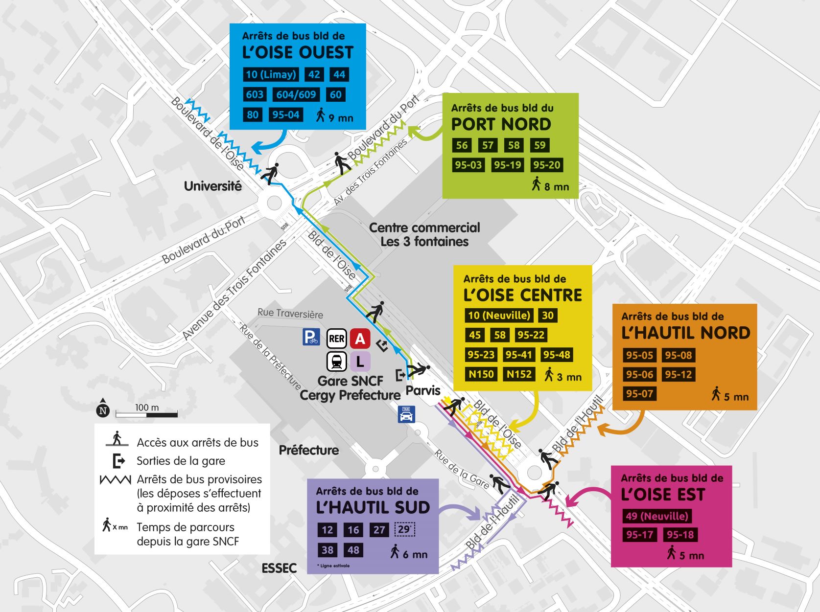 plan bus Cergy-Préfecture